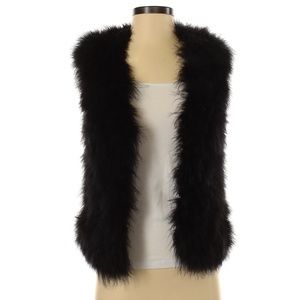 Club Monaco Black Feather Vest